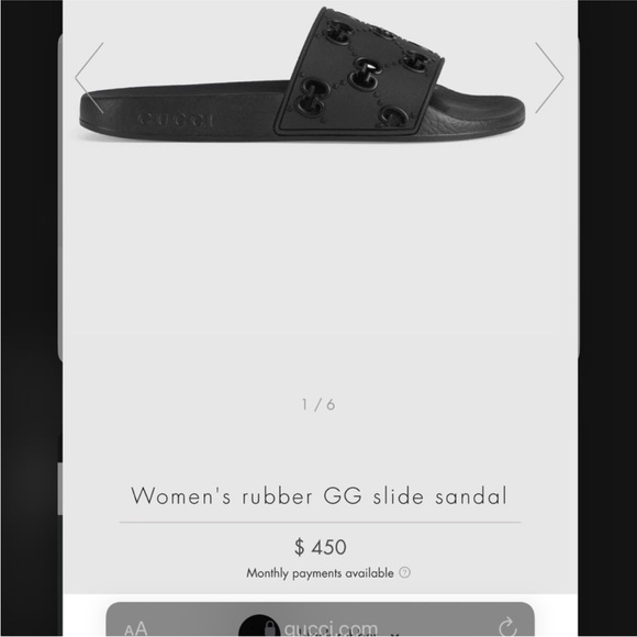 Gucci Black GG Pool Slides brand new - Picture 3 of 7